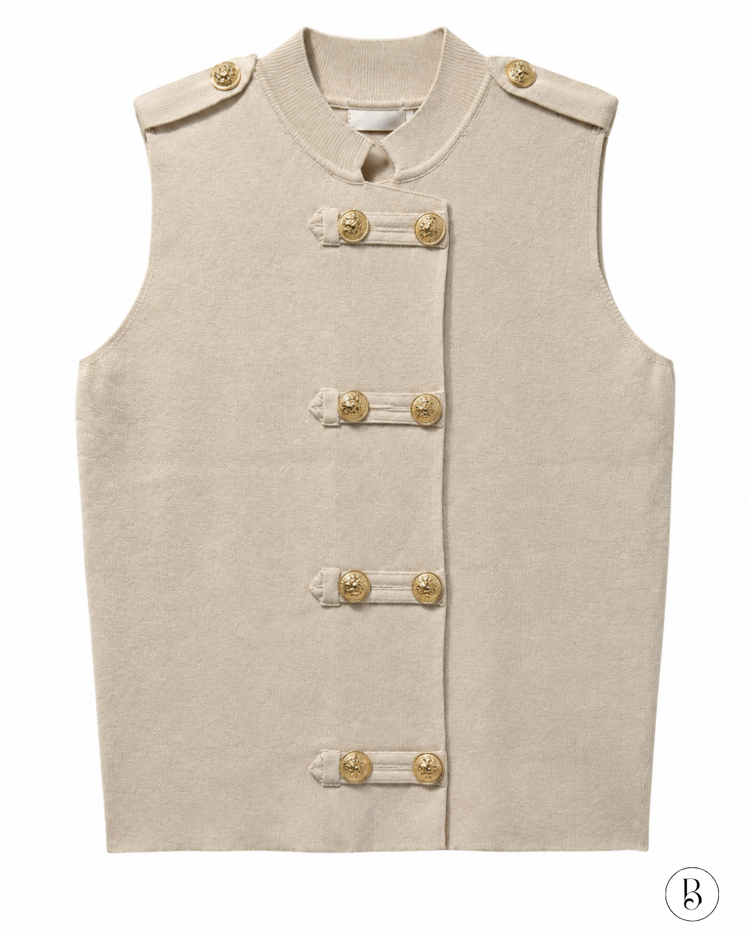 Gilet sans manches Adélie - Écru
