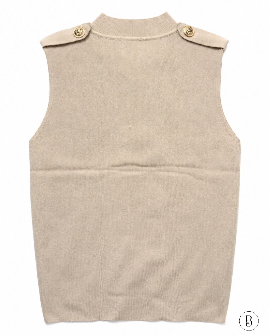 Gilet sans manches Adélie - Écru