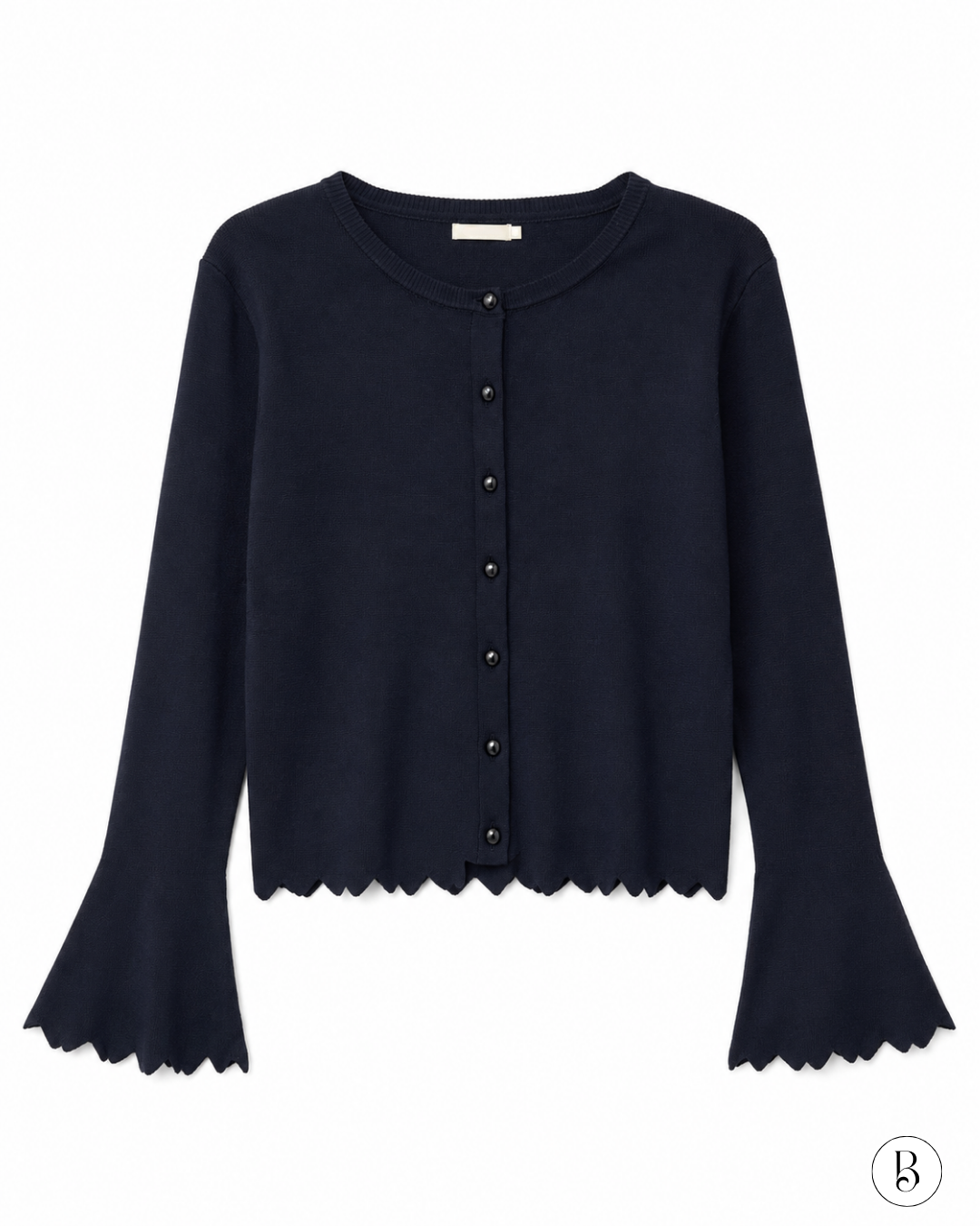 Gilet Manches festonnées - Noir