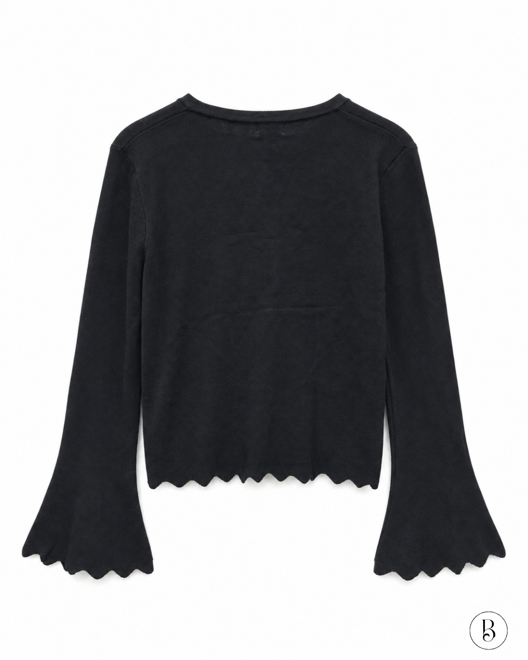 Gilet Manches festonnées - Noir